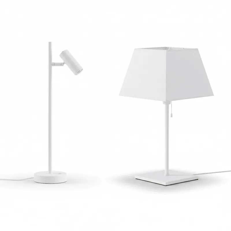 Vita bordslampor