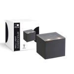 D'Lite Vägglampa Elingen Solar Svart Up & Down - 830 Varm Vit | IP54
