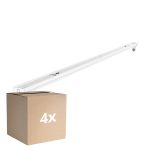 Flerpack 4x Noxion Allmänbruksarmatur Click V2 LED T8 | Passande för 1x 120cm LED Rör