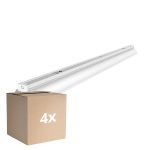 Flerpack 4x Noxion Allmänbruksarmatur Click Reflektor V2 LED T8 | Passande för 1x 120cm LED Rör