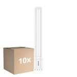 Flerpack 10x Philips CorePro PL-L LED Lampa EM/Mains 12W - 830 Varm Vit | 4-Stift - Ersättare 24W