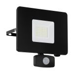 Eglo Vägglampa Faedo 3 Aluminium Svart 31W 3400lm - 850 Kallvit | IP44 - Rörelsesensor