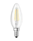 Ledvance Classic LED E14 Kronljus Filament Klar 4.2W 470lm - 927 Extra Varm Vit | Bästa färgåtergivning - Dimbar - Ersättare 40W