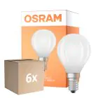 Flerpack 6x Osram Classic LED E14 Boll Filament Matt 5.5W 806lm - 840 Kallvit | Dimbar - Ersättare 60W