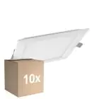 Flerpack 10x Ledvance LED Downlight Slim Fyrkant SQ105 6W 420lm 120D - 830 Varm Vit 